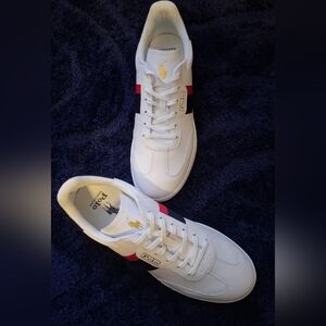 Polo by Ralph Lauren White Sneakers with Red Accents